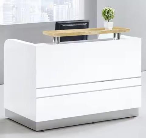 Modern Retail Wooden Boutique Reception Desks Office Register Checkout Counters