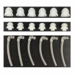 Transparent Hearing Aids Accessories 2 Caps Custom Ear Molds