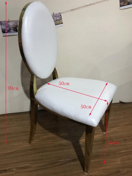 Buy cheap Fully Gold Plated 99cm Brushed Stainless Dining Chairs from wholesalers