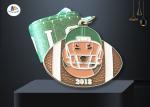 Hockey Shape Metal Award Medals Zinc Alloy Die Casting High Durability
