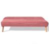 Buy cheap Crushed Velvet Foldable Sofa Bed Dusty Rose Fabric Cover With Wood Leg from wholesalers