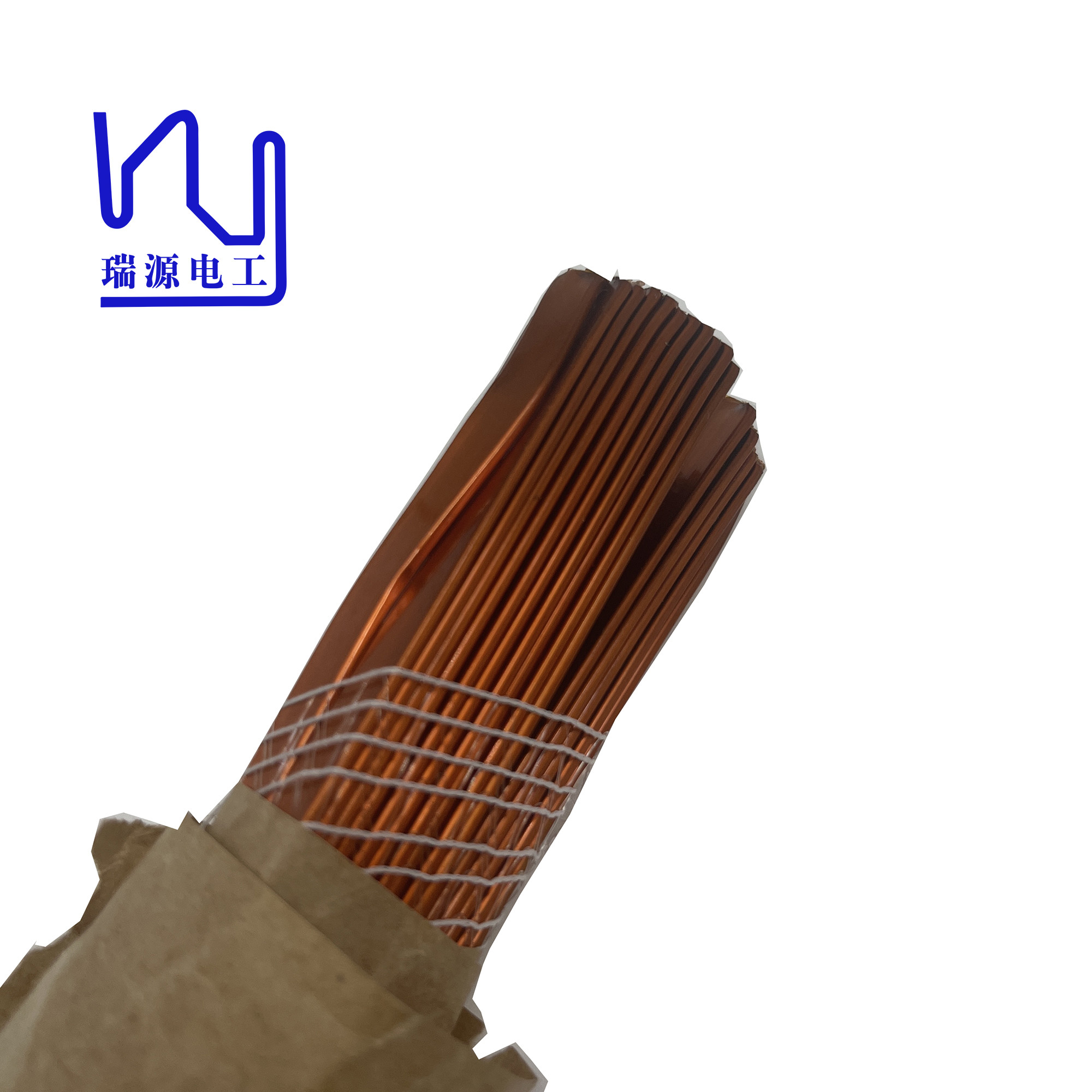 China CTC Continuously Transposed Wire Rectangular / Flat Enameled Copper Litz Wire on sale