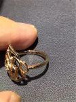 Piaget diamonds of hollow rose ring 18kt gold with white gold or yellow gold