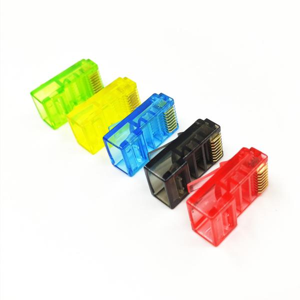 Buy cheap Multicolour RJ45 8P8C Modular Plug Cat5E Ethernet Cable Connector Gold Plated 30um from wholesalers