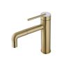 Buy cheap Gold Brass Single Handle Bathroom Vanity Faucet 209mm Height from wholesalers