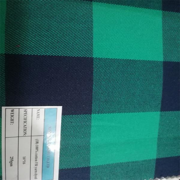 Buy cheap CFR FR Yarn Dyed Cotton Fabric Woven Twill 7.5oz NFPA2112 from wholesalers