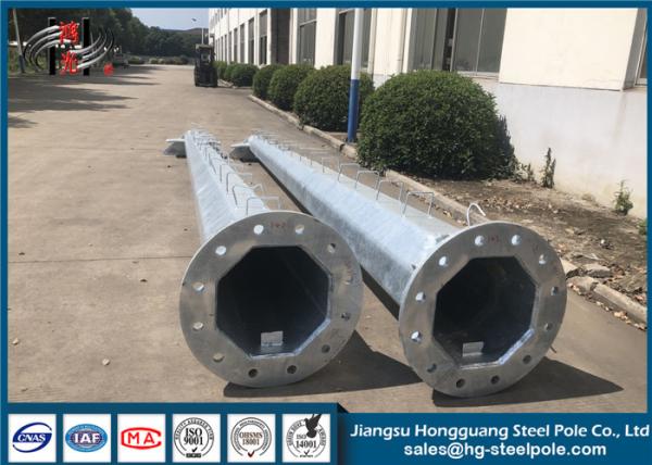 Buy cheap Galvanized Polygon Steel Electric Pole Steel Tubular Pole For Power Transmission from wholesalers