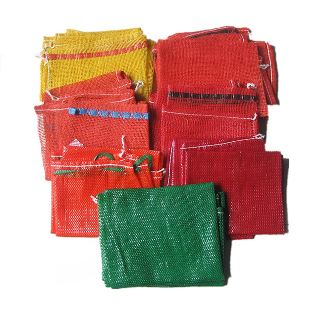 Drawstring Sealing Reusable PP Leno Mesh Produce Onion Sacks Netted Bags For Vegetables