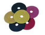 4" Wet Diamond Resin Polishing Pads For Marble / Synthetic Stone High Gloss