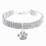 Rhinestone Cat Diamond Collar Blue Red Diamond Collar Necklace For Dogs