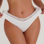 Nylon Womens Underwears White Hi Cut Casual Brief Underpants Bikini Seamless