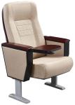 Modern Standard Seat Auditorium Church Chairs Solid Rubber Wood Armrest