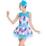 Bubble Prints Competition Dance Wear Sleeveless Bodice Knee Length jazz dance
