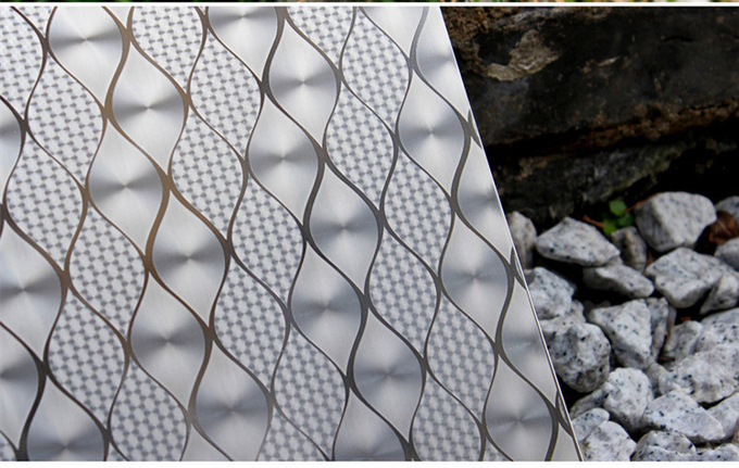 Embossed Interior 304 Stainless Steel Decorative Sheet Customized