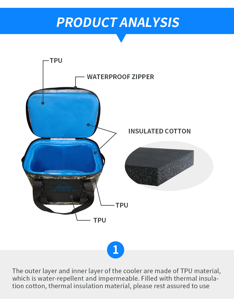 21L Waterproof Soft Sided Cooler For Outdoor Takeaway Travel