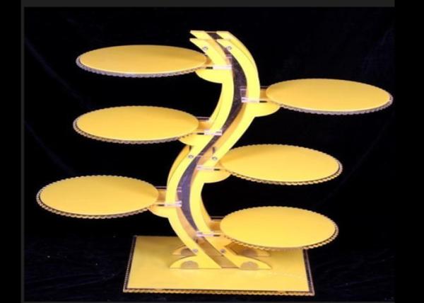 S Shaped Delicate Acrylic Cupcake Display Trays Stand Luxurious For Wedding /