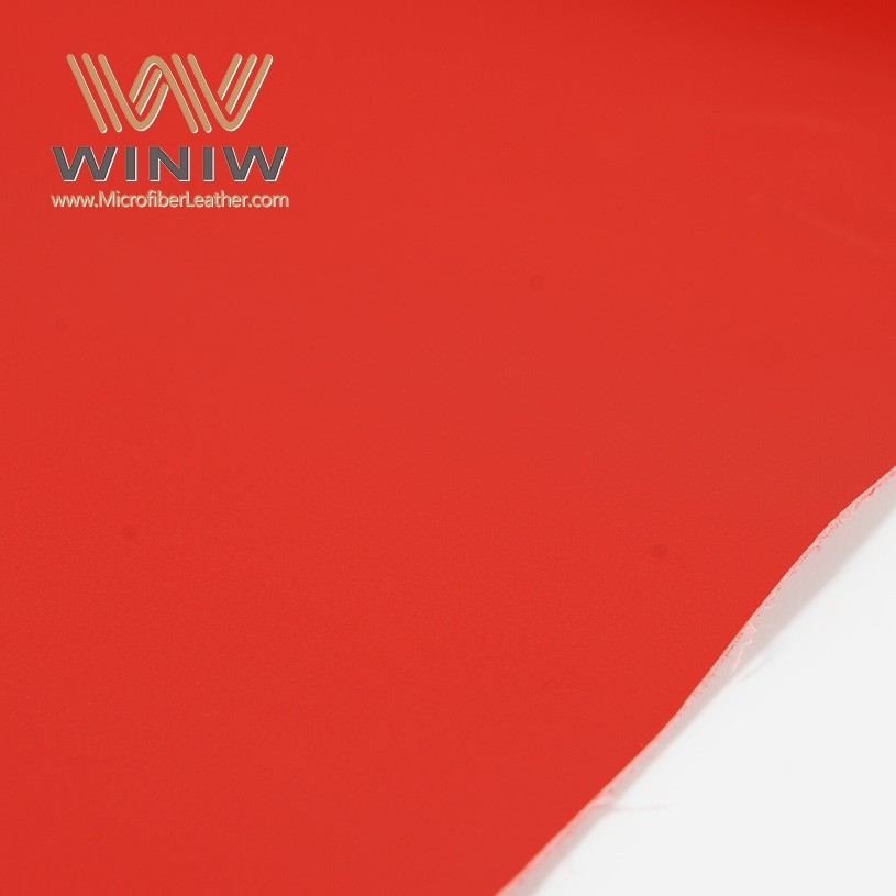 1.2mm Red Micro Fiber Synthetic Leather Seats Making Material In Car