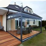 Modern Glass Sunroom Transparent Glass Aluminum Frame Sunroom Heat Insulation
