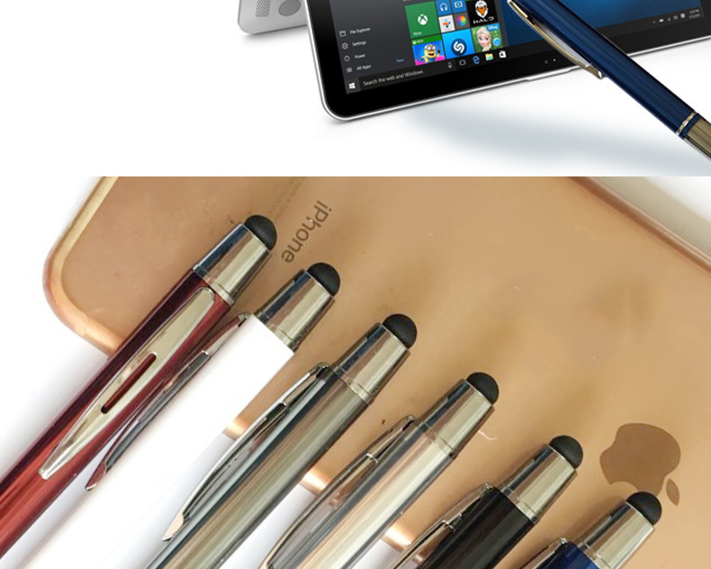 Logo Customization Options Metal Smartphone Screen Touch Stylus Ball Pen for Promotion