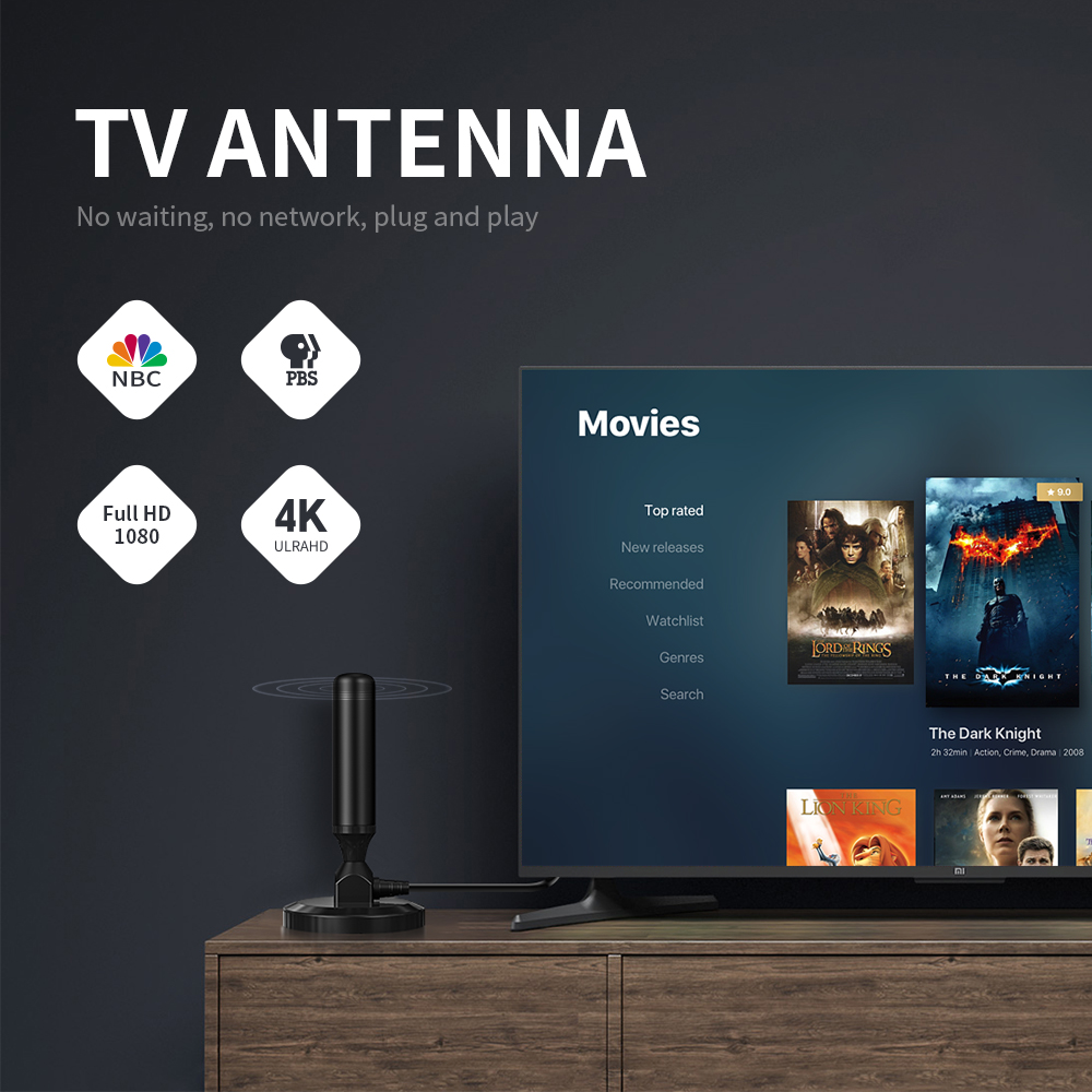 Highly Indoor TV Antenna Max Input Power 50 OHM V.S.W.R ≤1.5 174-862MHZ Frequency Range