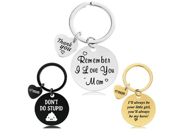 Key chain pendant Mother's Day gift Christmas stainless steel hanging ornaments