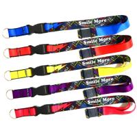 Buy cheap Colorful Flat Polyester nylon Waterproof Phone Lanyard strap With Hook Buckle product
