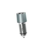 Aluminium Alloy Stainless Steel Car 12V1.5A CE FCC QC 3.0 Charger