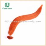 Nail U-Tip Hair 10"-28" 100s/lot Orange# Straight Human Hair Brazilian hair