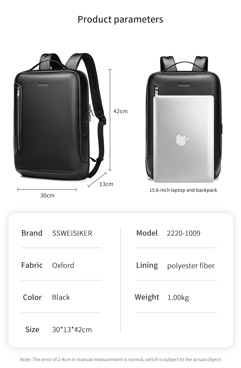 New bag laptop usb charging men college business waterproof bagpack backpack bag black backpacks for men