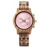 Buy cheap Chronograph 20mm Luxury Wood Watches SGS Wooden Skeleton Watch Date Function from wholesalers