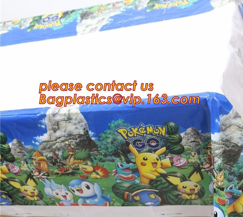 Lovely 108cm disposable Birthday tablecloth Cartoon Winnie the pooh kids happy birthday party plastic tablecover supplie