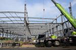 2-3 storeys high rise sectional steel structure frame prefabricated building