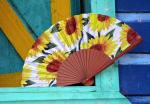 Wedding Spanish Personalised Cloth Wooden Iron Fan Fancy Black Custom Printed