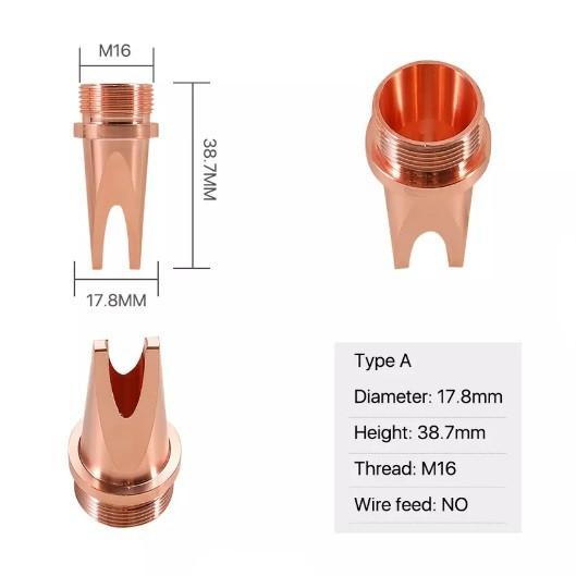 Buy cheap ISO M16 Laser Weld Head Nozzle Diameter 17.8mm Height 38.7mm from wholesalers