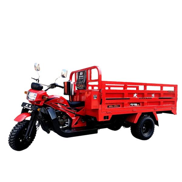 DAYANG 300cc Motorcycle Tricycle 5 3 Rear Spring Leafs Open Body Type Red Cargo