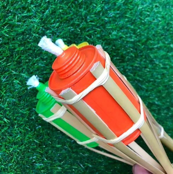 Quality Yard Deck Decoration Outdoor Natural Bamboo Torch Bamboo Tiki Torch for sale