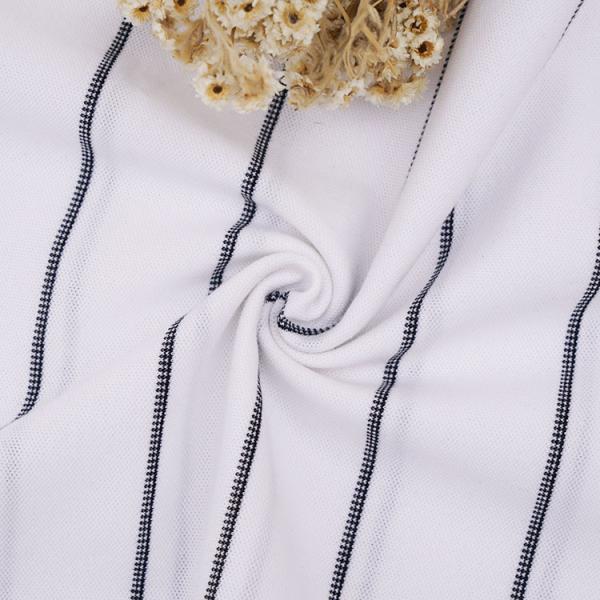 Buy cheap Pure Cotton Single Jersey Fabric Lightweight Breathable Striped Soft Texture from wholesalers