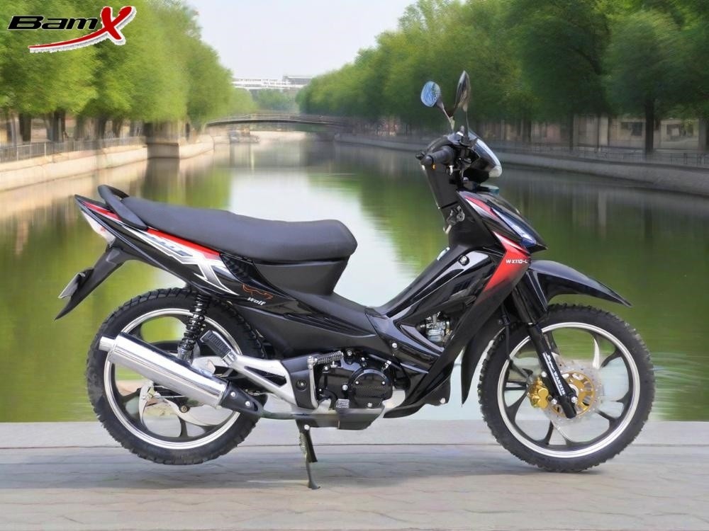 Hydraulic Damping CUB Motorcycle 4-speed Transmission Kick Starter Adult Sport Bike System Red/Black/Automatic