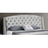 Buy cheap Upholstered Wingback Plywood Bed Frame Dark Grey Velvet Wing Headboard Queen King from wholesalers