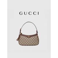 Buy cheap Small GG Supreme Canvas Leather Underarm Shoulder Bag GUCCI Ophidia product