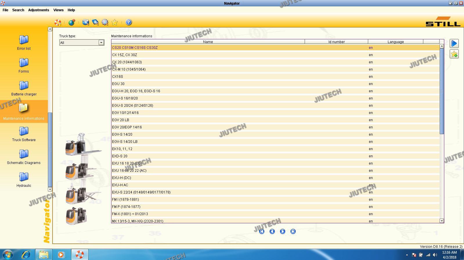 Forklift For Still Incado Box Diagnostic Kit for STILL STEDS Navigator forklift Diagnostic tool +Getac F110 tablet
