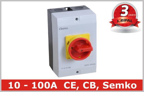 Buy cheap 40A Weatherproof 4 Pole Rotary Isolator Safety Disconnect Switch from wholesalers