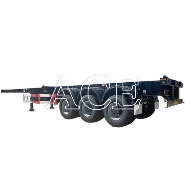 Buy cheap Truck Trailer 40ft Steel Shipping Container Semi Trailer 3 Axles Skeleton Frame Transportation Chassis for Cargo Loading from wholesalers
