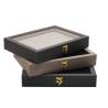 Buy cheap Flip Open PU Leather Jewelry Display Box Multiple Compartments with Mirror from wholesalers