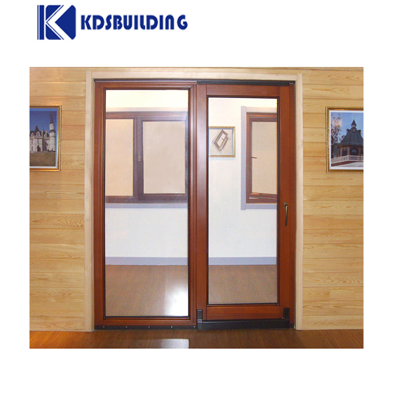KDSBuilding China Suppliers Tempered Double Glass Timber Wood Tilt and Turn Door