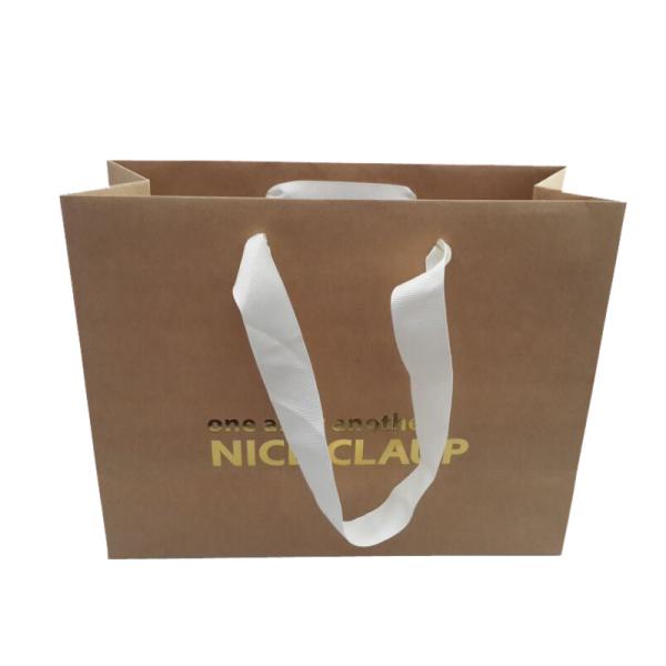 Printed Kraft Merchandise Bags Brown Kraft Paper Carrier Bags Packaging