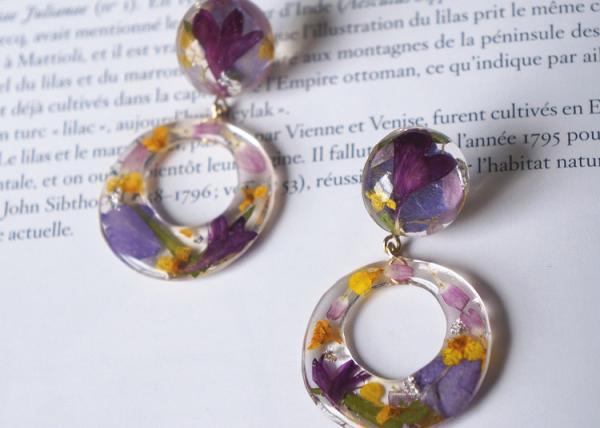 Buy cheap Customized Purple Romance Love Earstud Korea Style Purple Color Earrings Rings With Ball from wholesalers