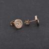 Buy cheap High Quality Rose Gold Plated Round Shape CZ Stud Earring Body Piercing Jewelry Earrings from wholesalers