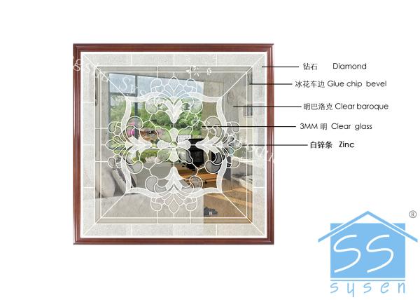 Buy cheap Stained Beveled Glass Panels For Door / Window Pattern Solid Structure from wholesalers