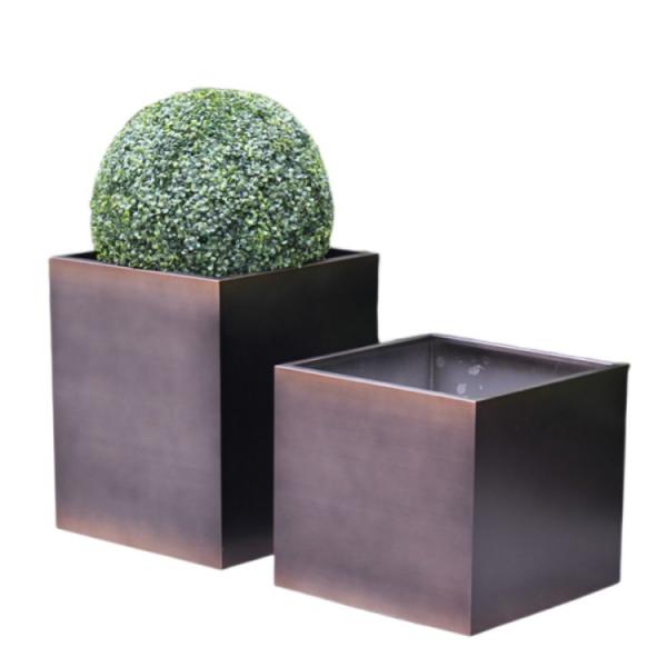 Buy cheap Progressive color sublimation stainless steel square flower pot from wholesalers